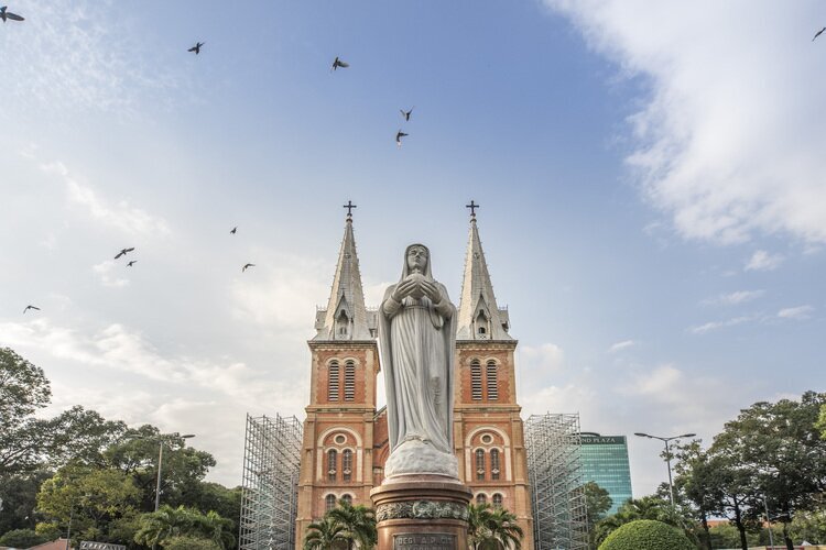 Die Notre-Dame-Kathedralenbasilika von Saigon