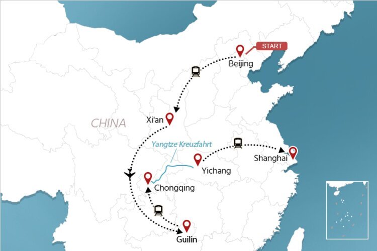 China inkl. Yangtse